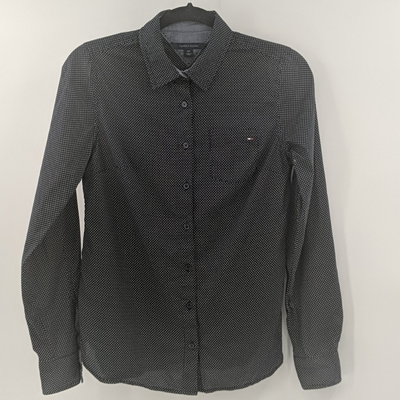 TOMMY HILFIGER Dot Button Down Shirt - Picture 1 of 6